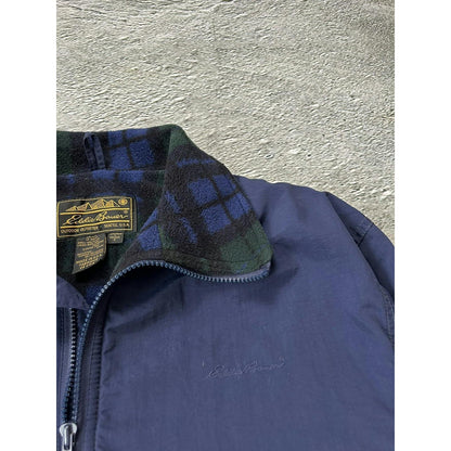 Eddie Bauer vintage bomber jacket navy made in USA Polartec