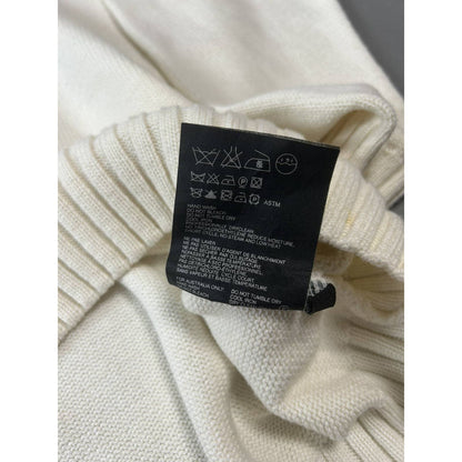 Prada sweater white big logo red tab vintage