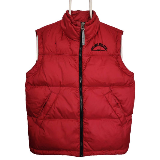 Russell Athletic vintage red puffer vest varsity