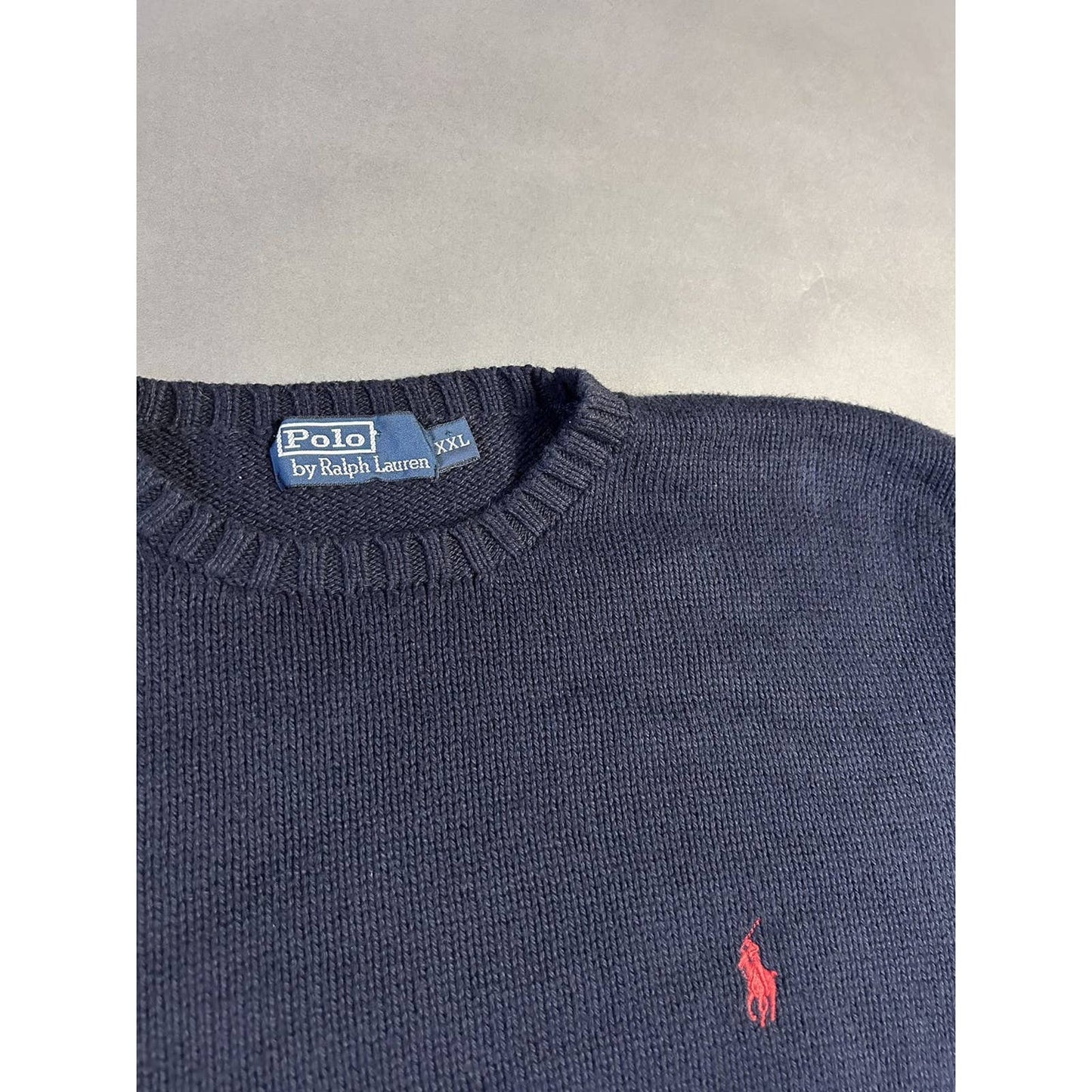 Polo Ralph Lauren navy sweater vintage knit