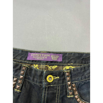 Ed Hardy Christian Audigier vintage jeans big logo pants