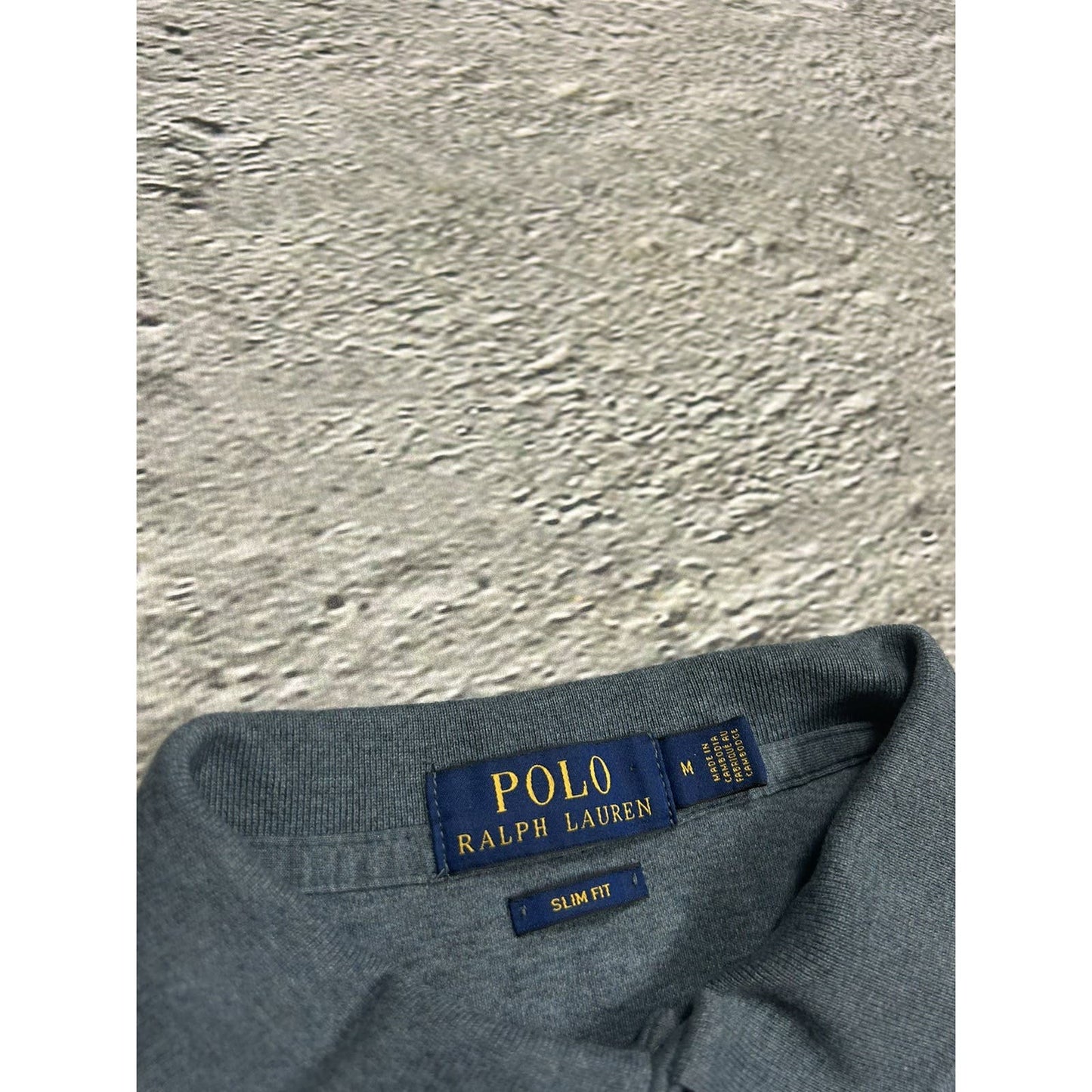 Polo Ralph Lauren vintage long sleeve polo grey small pony