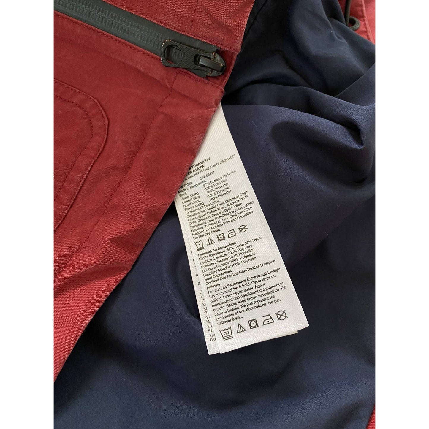 Timberland vintage waterproof jacket red