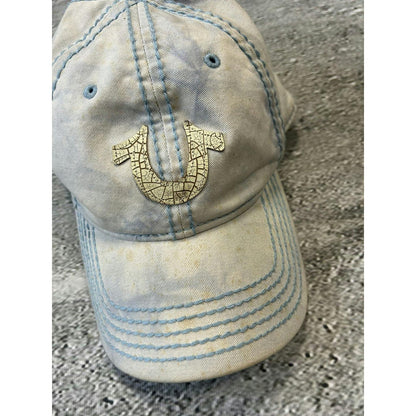 True Religion hat vintage cap Y2K baby blue