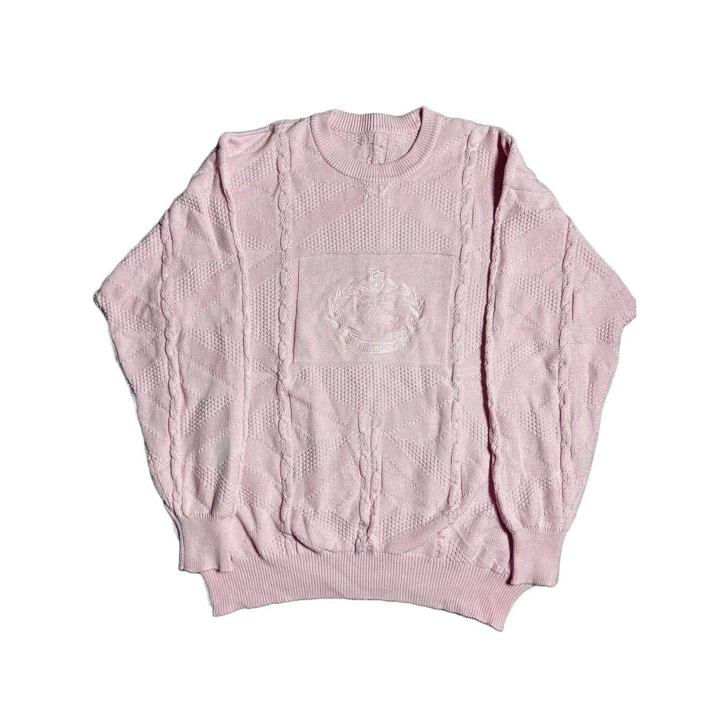 Burberrys sweater big logo vintage pink