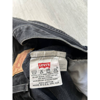 90s Levi’s 501 vintage black jeans made in USA denim