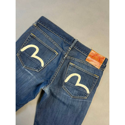 Evisu jeans vintage navy white seagulls Genes Japan