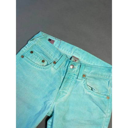 True Religion jeans blue turquoise vintage denim pants