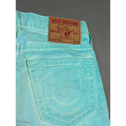 True Religion jeans blue turquoise vintage denim pants