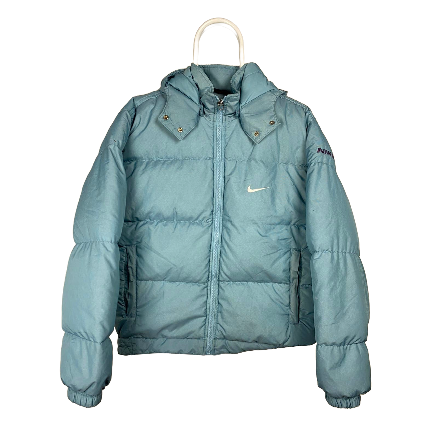 90s Nike vintage baby blue puffer jacket small swoosh