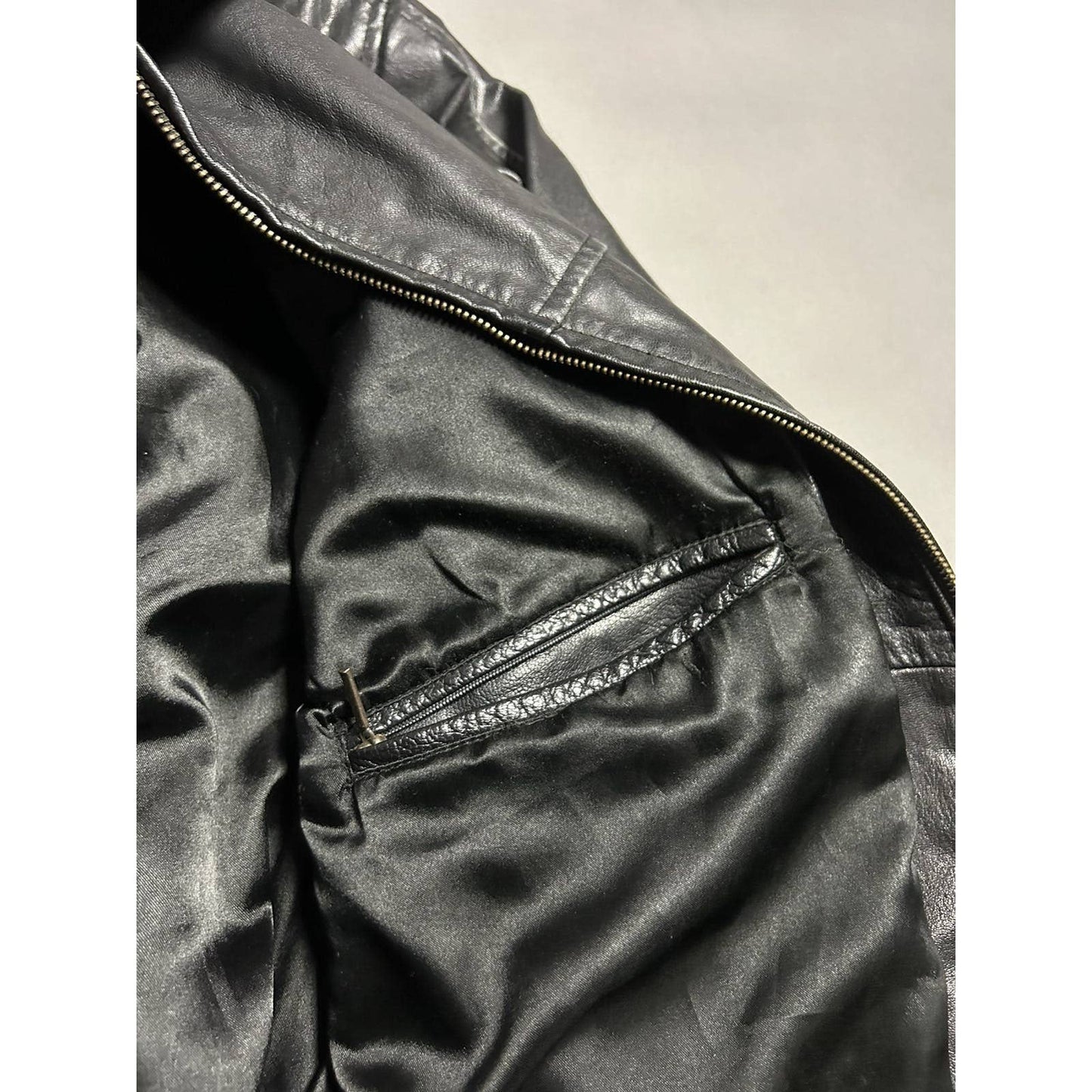 Jack Daniels vintage leather jacket black