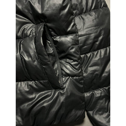 Nike black puffer jacket vintage down small swoosh Y2K