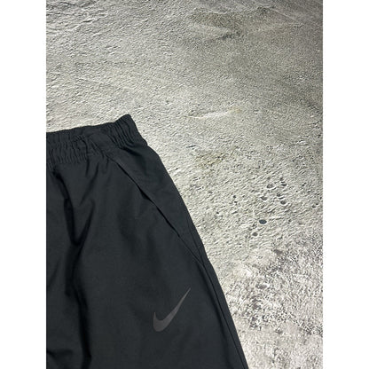 Nike vintage black nylon track pants small swoosh drill Y2K