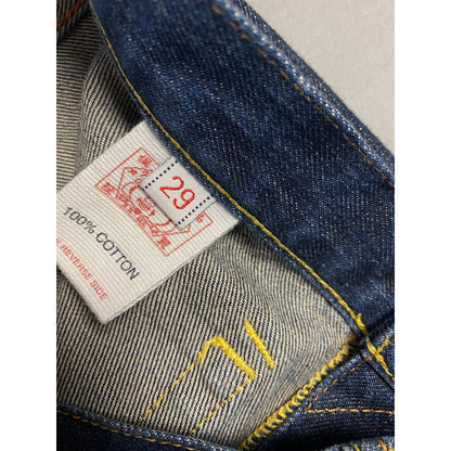 Evisu jeans front logo vintage navy denim pants rare