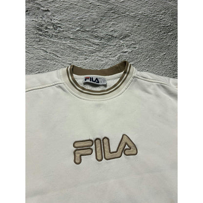 Fila vintage cream white sweatshirt big logo