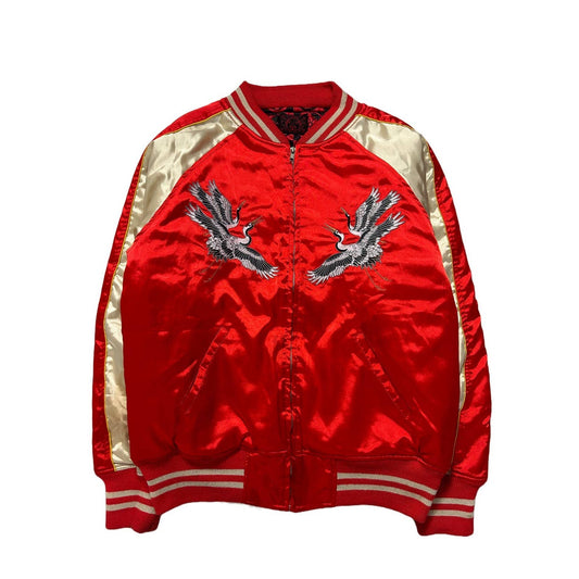 Evisu bomber jacket red birds Osaka Nippon