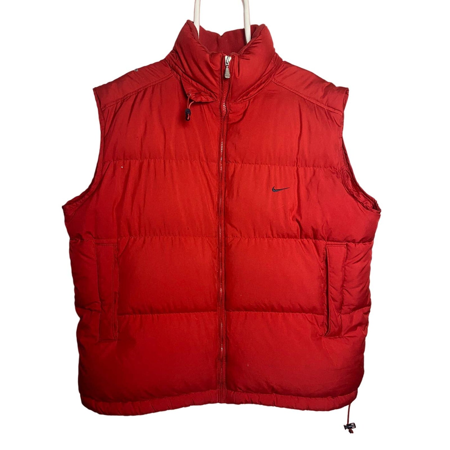 Nike vintage red puffer vest small swoosh duck down 2000s