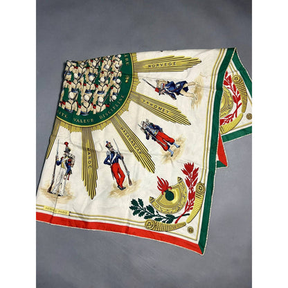 Hermes silk scarf vintage soldiers a la gloire de la legion