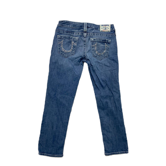 True Religion vintage blue jeans denim carpi pants