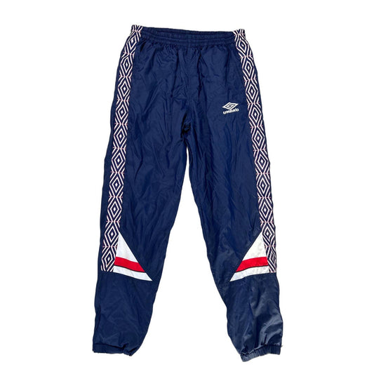 Umbro nylon track pants vintage navy red side stripe PSG