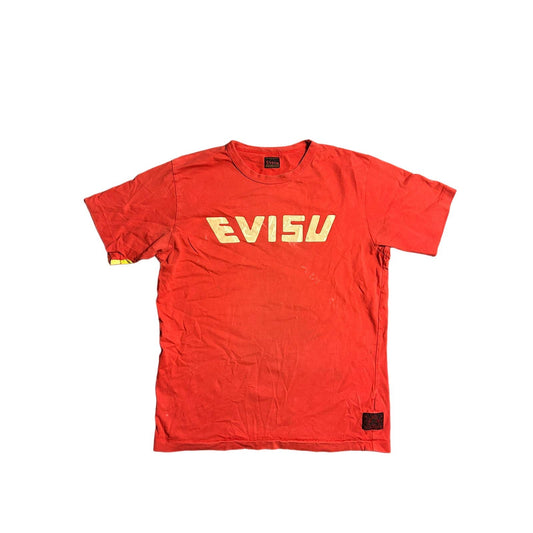 Evisu t-shirt vintage big logo daicock spell out Y2K