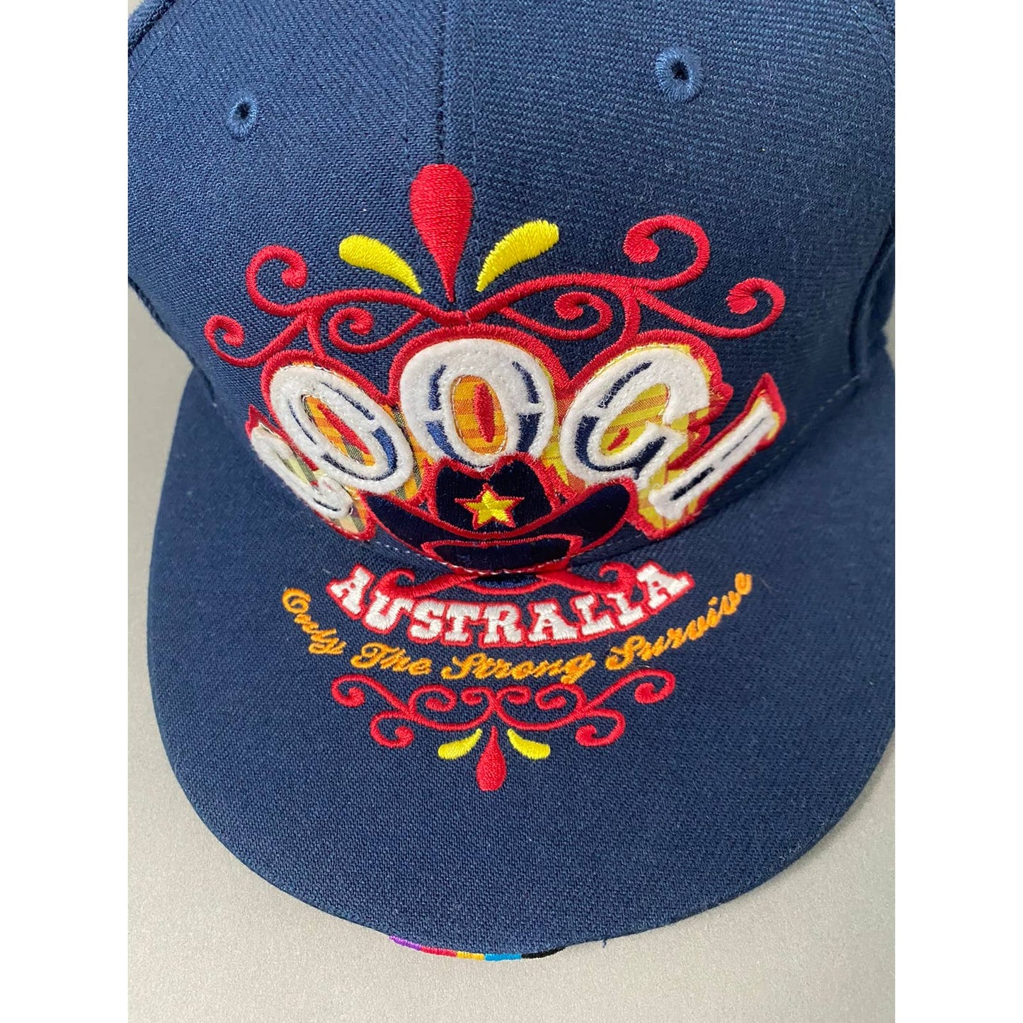 Coogi vintage navy cap snap back big logo trucker hat