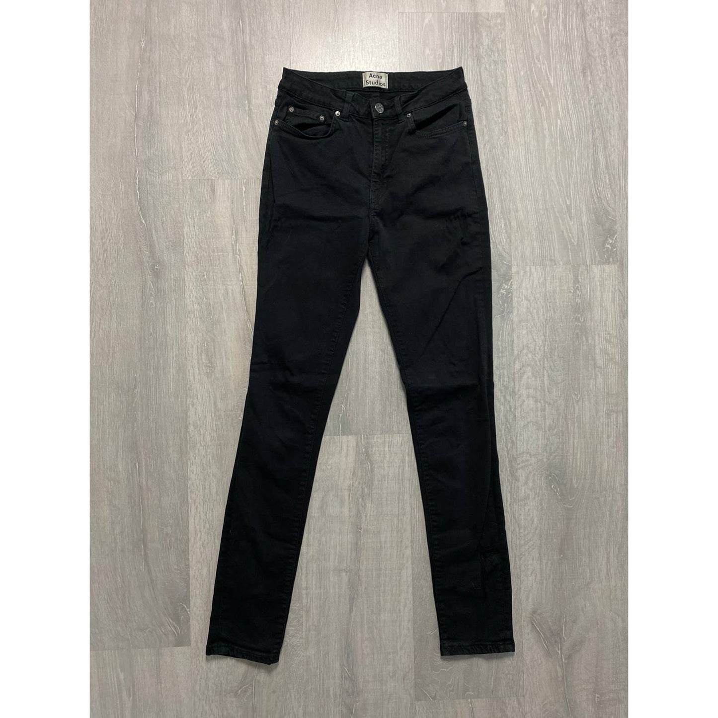 Acne Studios vintage black jeans slim fit denim distressed