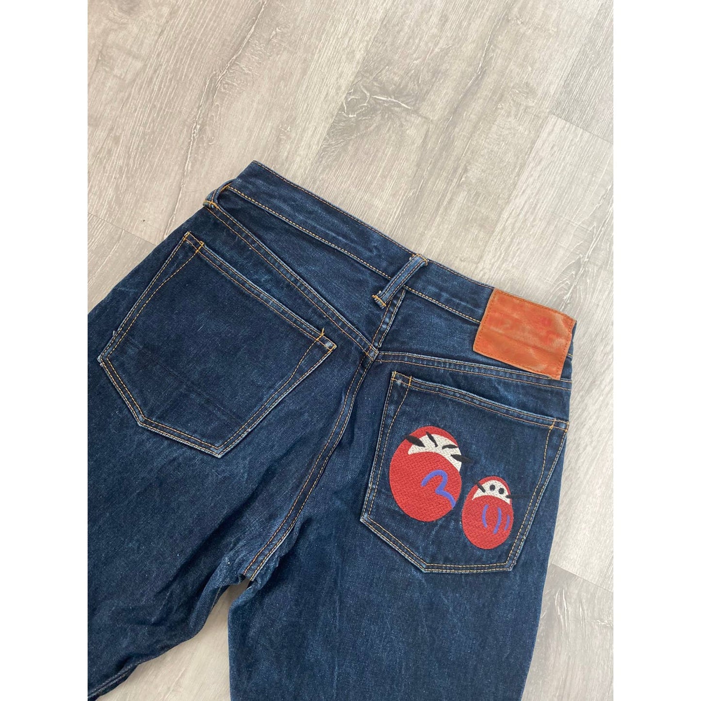 Evisu Japan vintage navy jeans denim pants baby logo