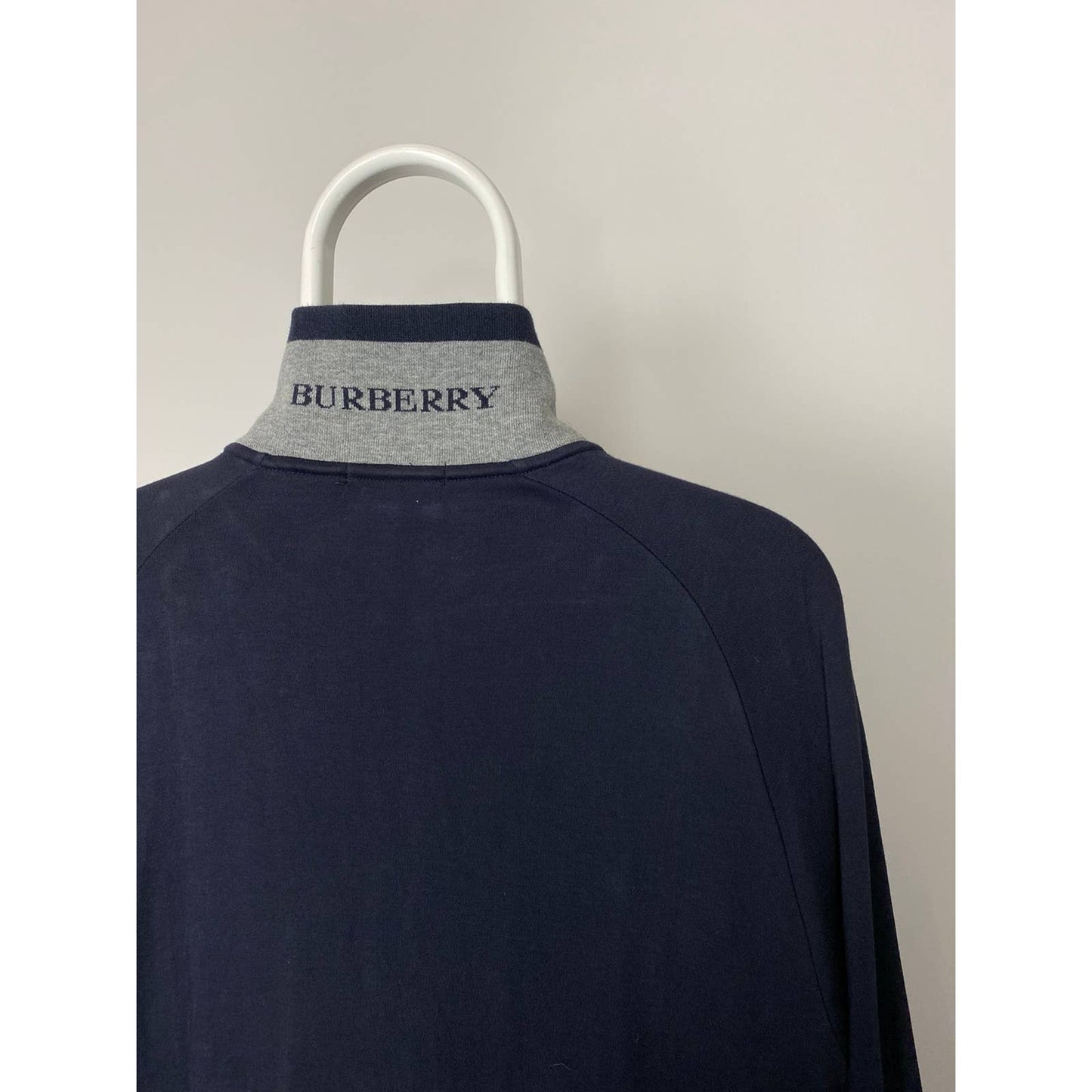 Burberry vintage zip up turtleneck sweatshirt spellout