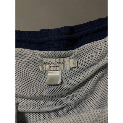 90s Yves Saint Laurent vintage navy shorts small YSL logo