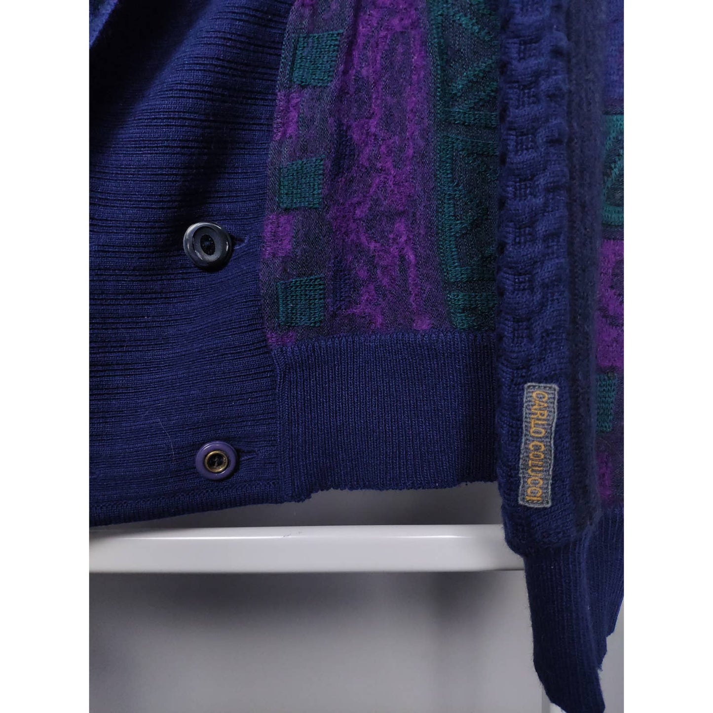 Carlo Colucci vintage cardigan multicolor COOGI type knit
