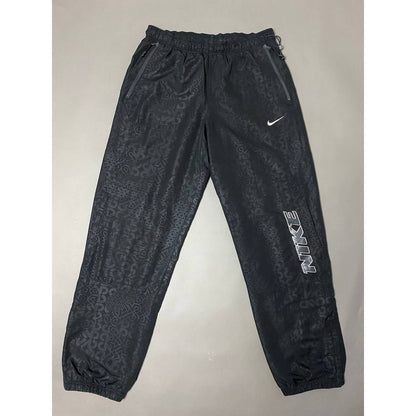 Nike vintage black track pants big logo cargo multi pocket