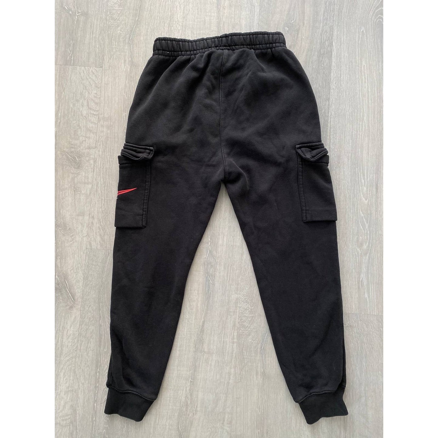 Nike vintage black cargo sweat pants red big swoosh