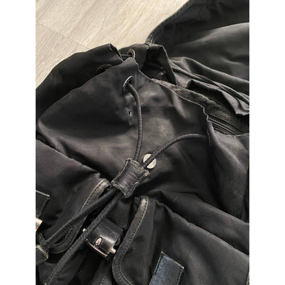 Vintage Prada Black Nylon Vela Backpack