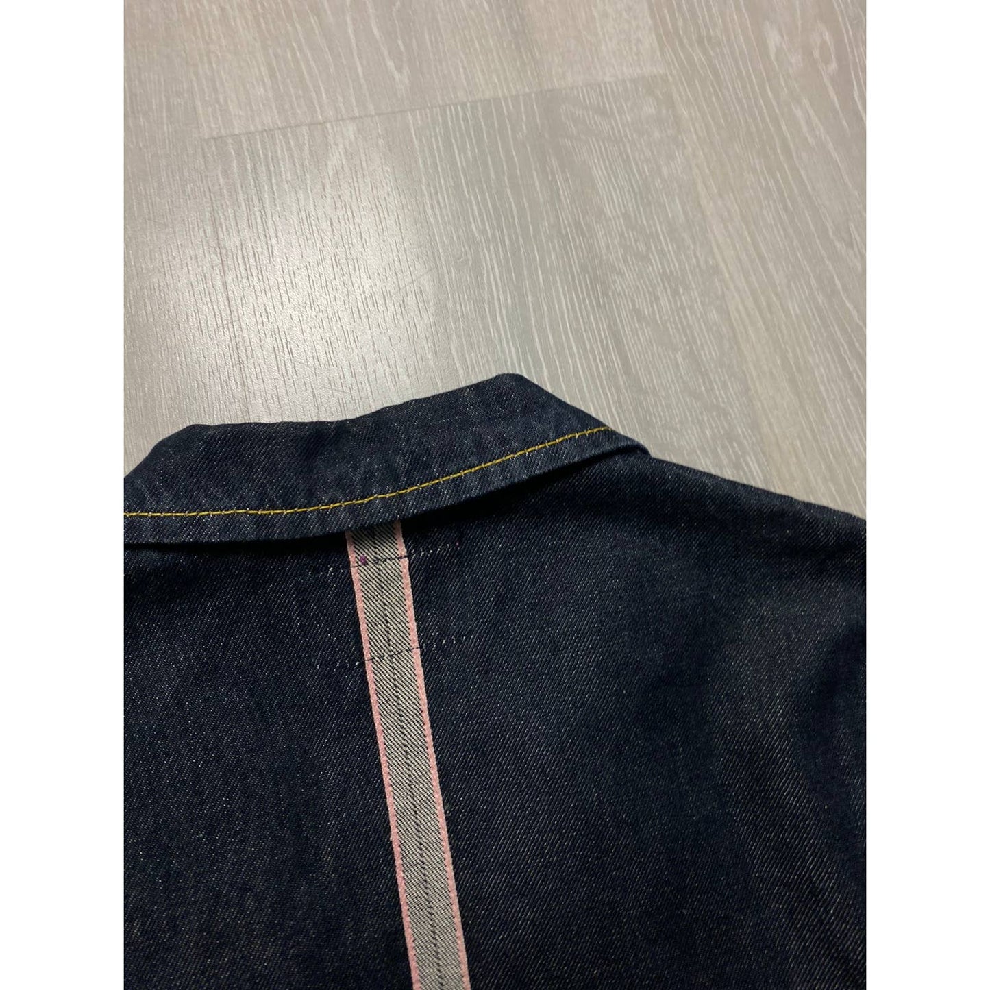 Evisu denim jacket inside out selvedge vintage black