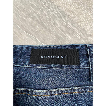 Represent patchwork selvedge jeans vintage blue navy