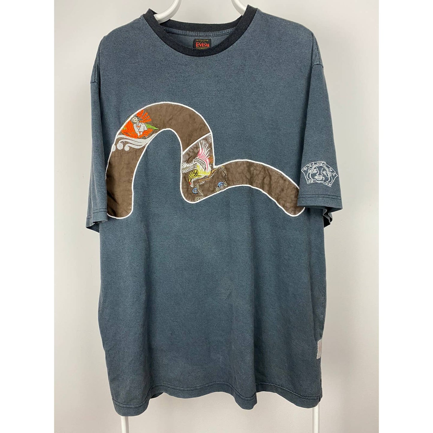 Evisu Japan vintage big seagulls logo T-shirt