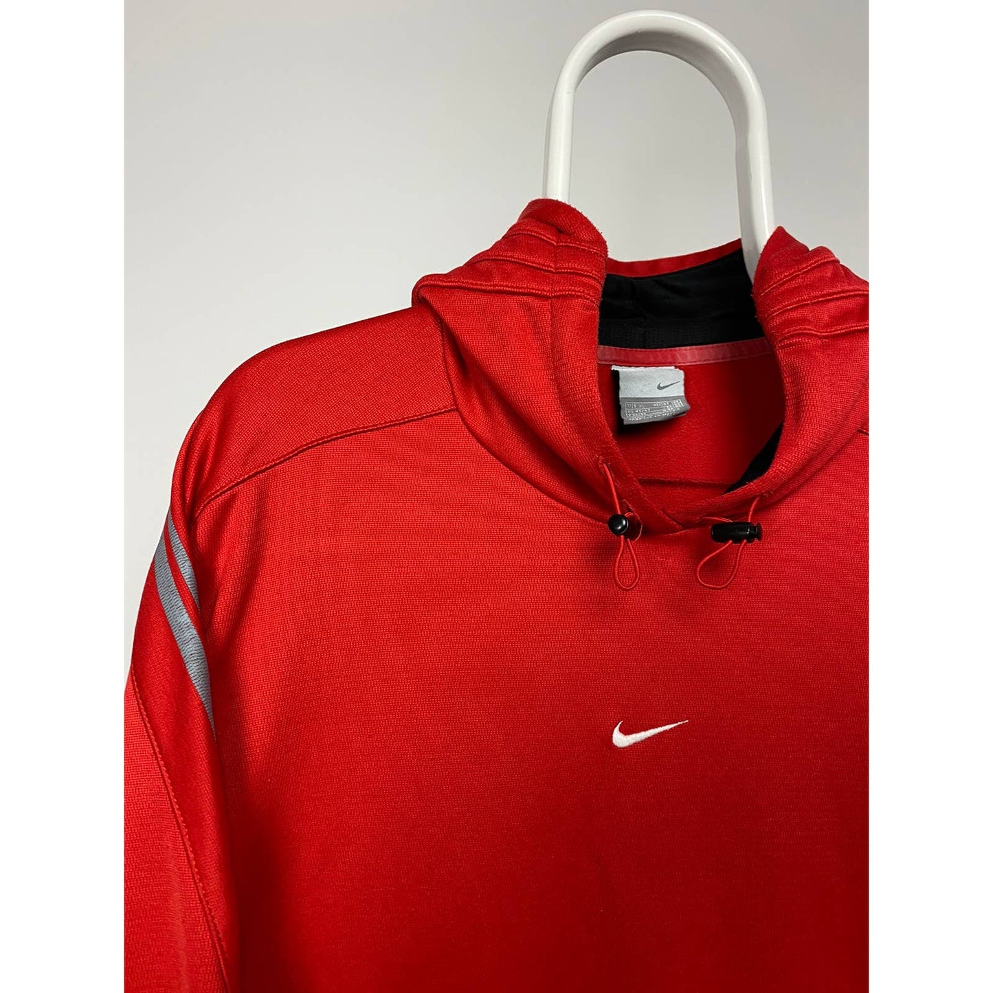 Nike vintage center swoosh hoodie red sweatshirt Y2K