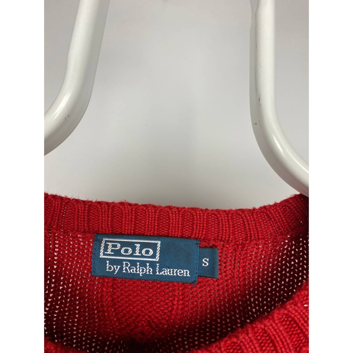 Polo Ralph Lauren vintage red cable knit sweater