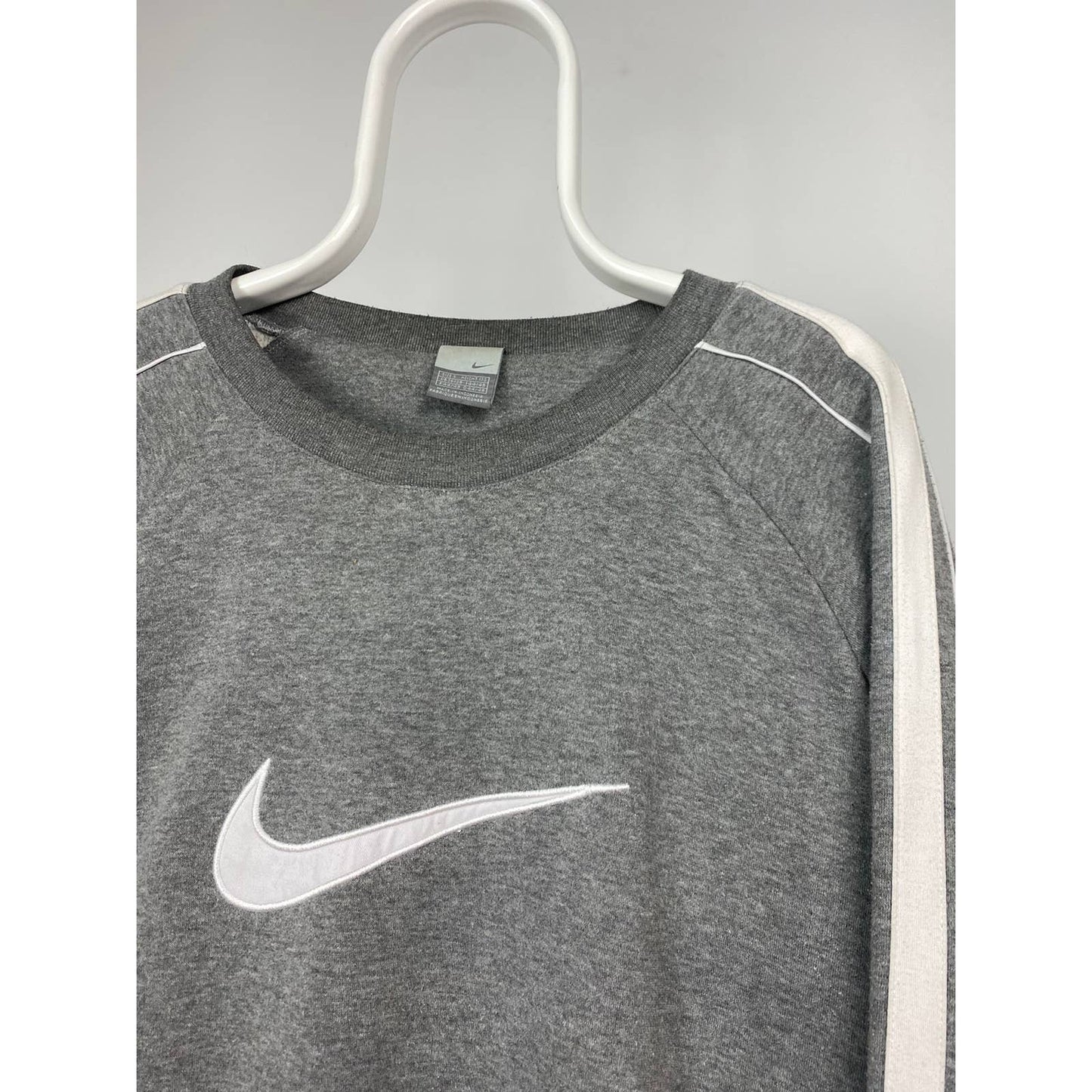 Nike vintage grey sweatshirt big swoosh 2000s