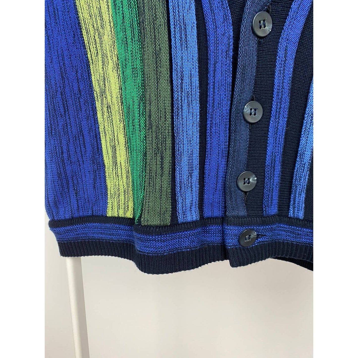 Carlo Colucci sweater vintage cardigan blue Coogi style