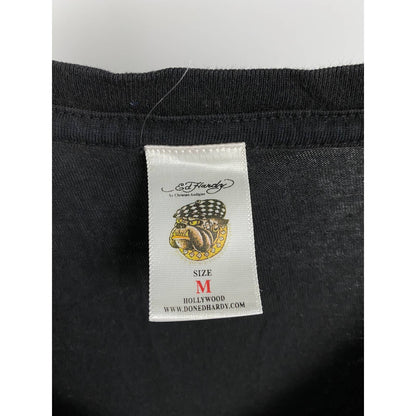 Ed Hardy Christian Audigier vintage black T-shirt tiger logo
