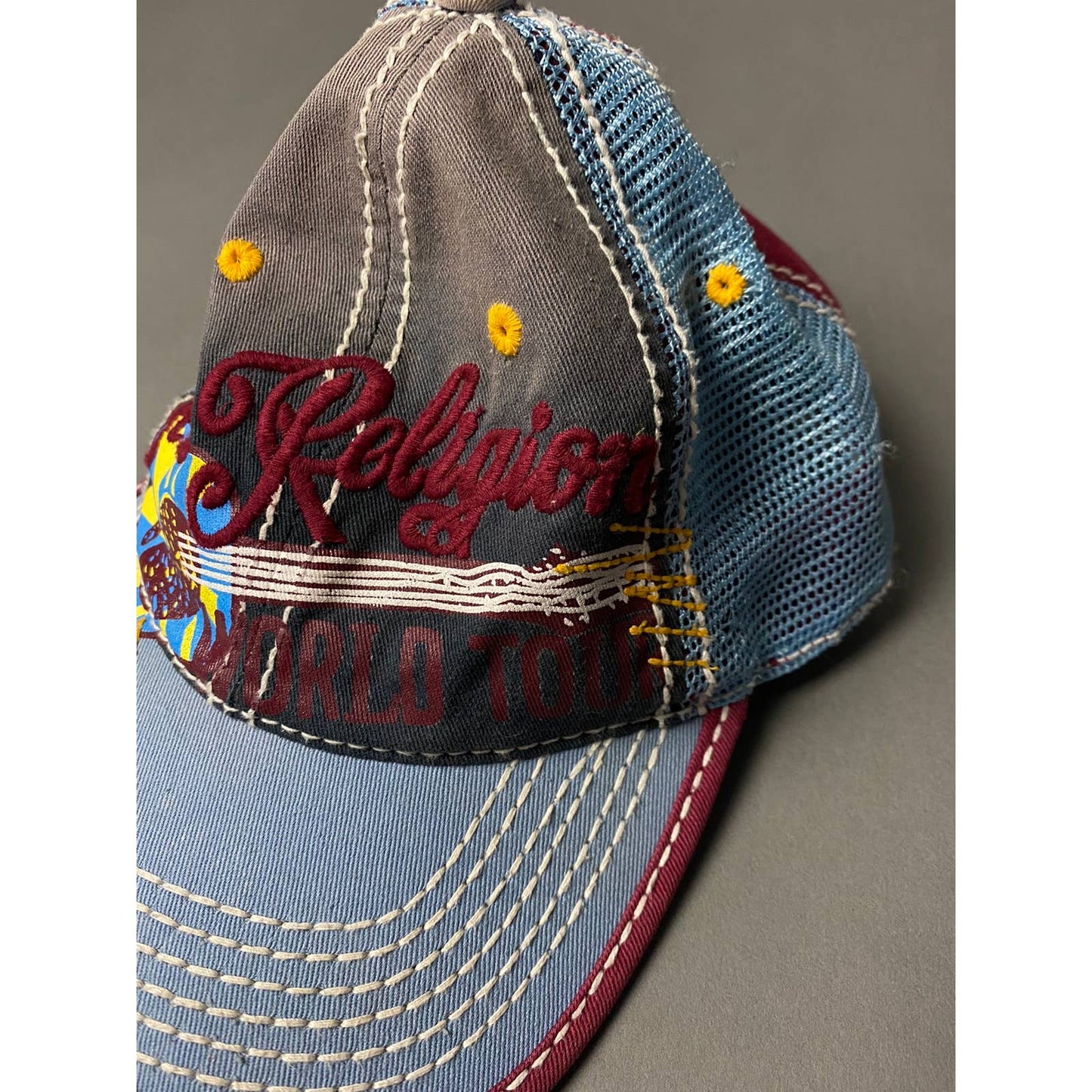 True Religion vintage multi color cap hat