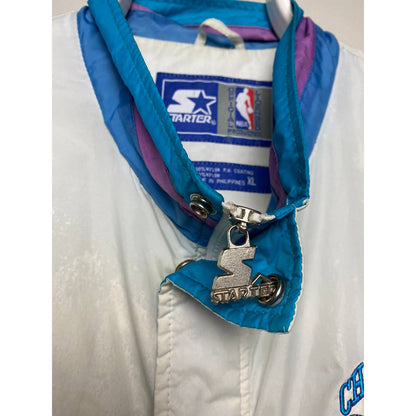 Charlotte Hornets Vintage big logo starter white jacket