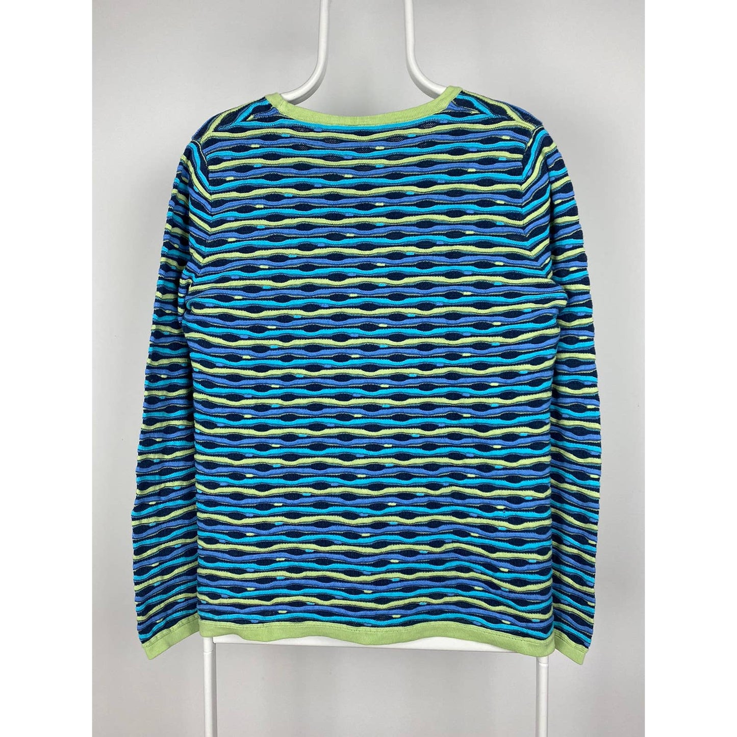 Vintage Coogi style sweater blue coloured cable knit sweater