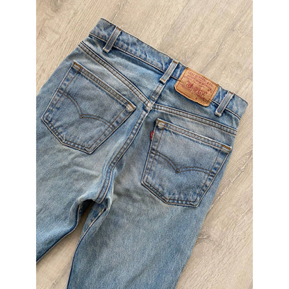 90s Levi’s 505 vintage baby blue jeans made in USA denim