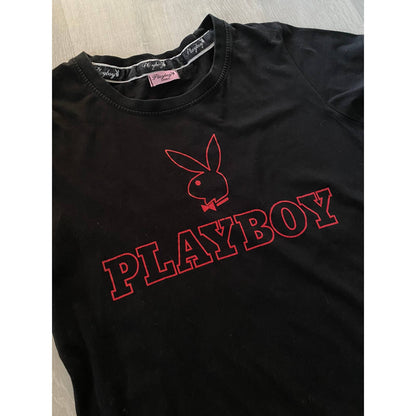 Playboy vintage black T-shirt 2000s y2k big logo