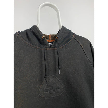 Nike ACG vintage black hoodie big central logo black Orange