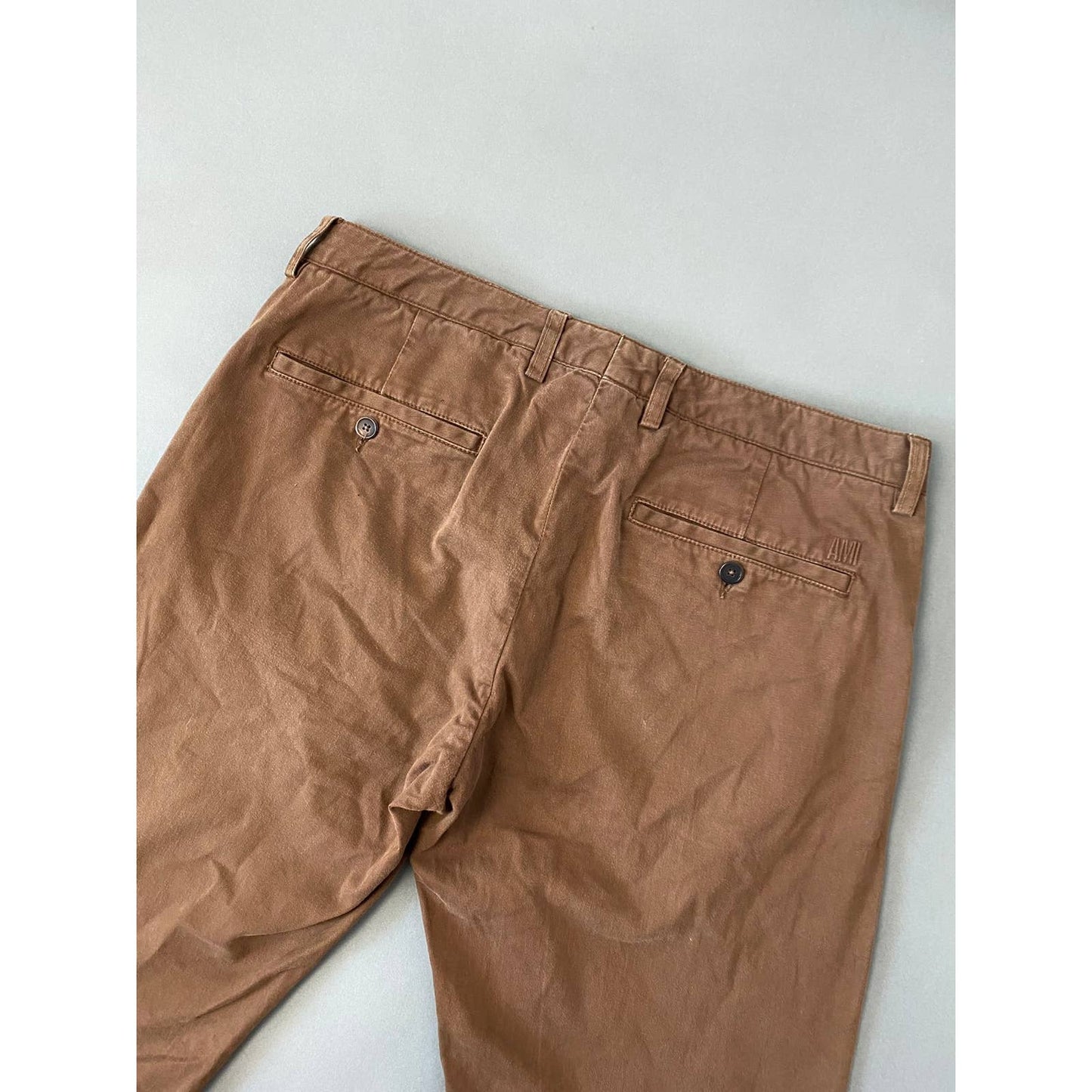 Ami brown chino pants small logo Paris Alexandre Mattiussi