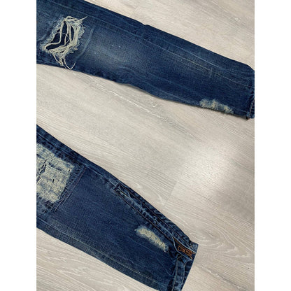 Represent patchwork selvedge jeans vintage blue navy